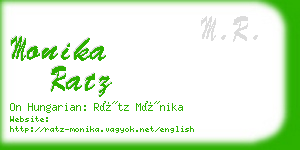 monika ratz business card